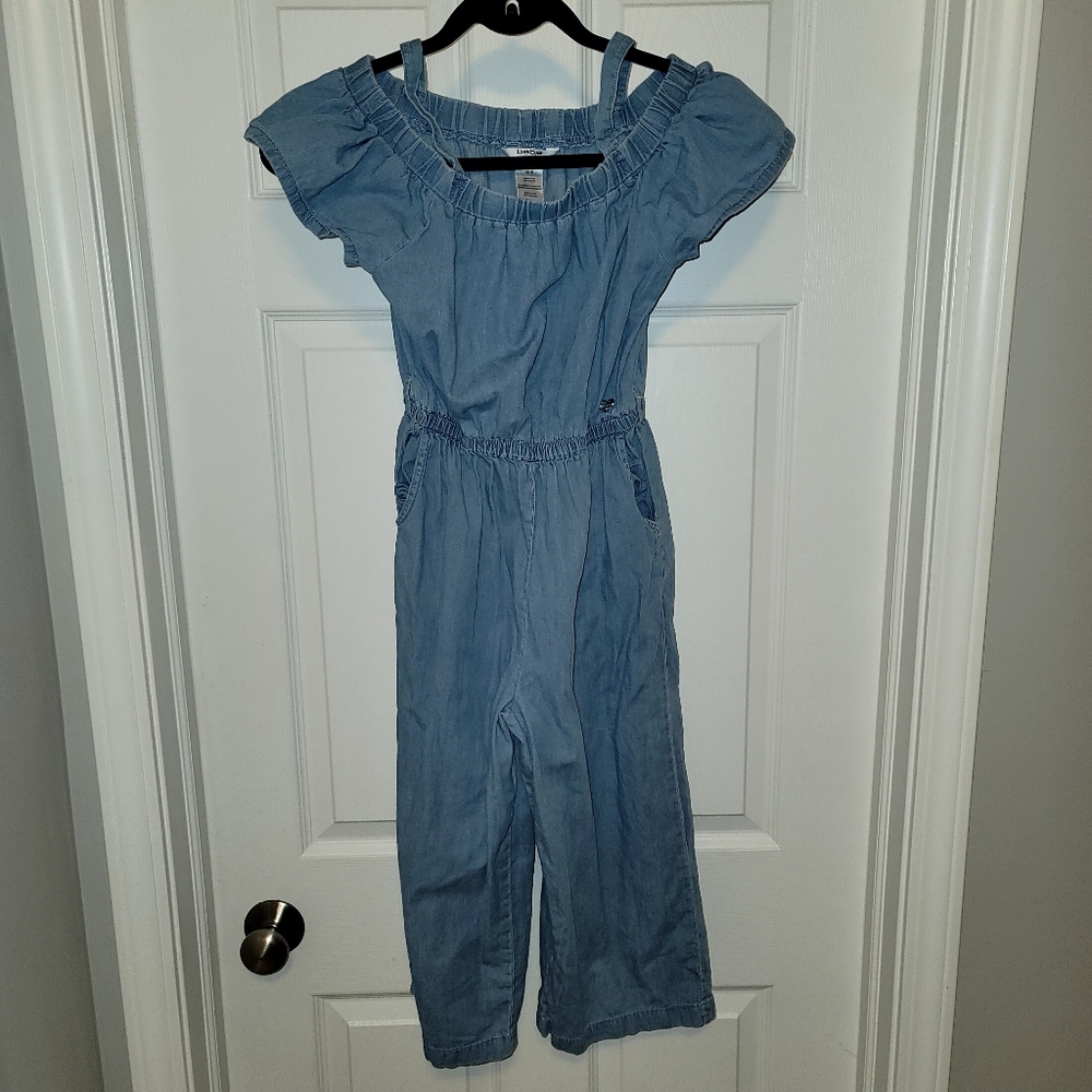 Bebe Girls Denim Jump Suite